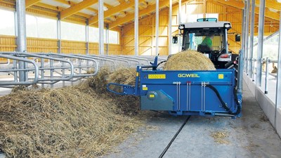 Göweil Rundballen- Auflöser RBA mit Ladearm