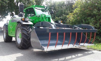 Merlo Pelikanzange Greifschaufel Multi Schaufel Hoflader Mistzange Kroko Silo Teleskoplader Euro 8