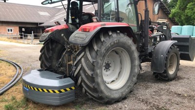 Heckgewicht/Heckballast, 800 kg,  für Unterlenkeraufnahme, masse contrepoids, pour bras inf.