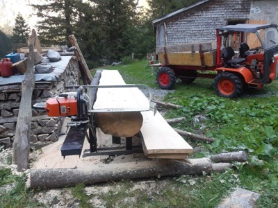 Logosol M8 Sawmill mit Stihl Motorsäge 880-120m3