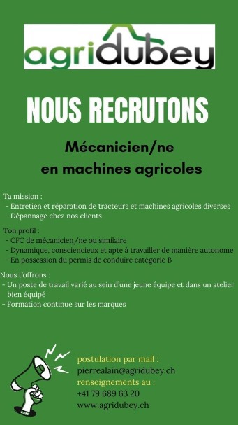 Recrutons mécanicien/ne