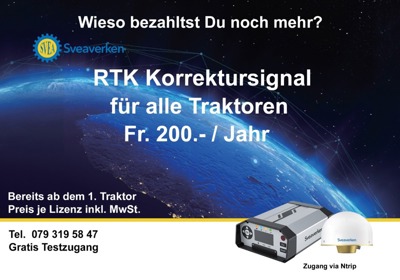 RTK Korrektursignal für Ihr Traktor mit Lenksystem